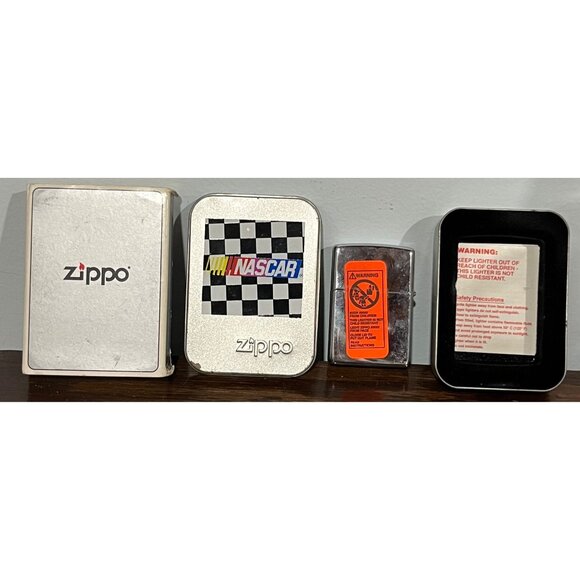 Zippo NASCAR Checkered Flag Windproof Lighter Collectible w/ Original Tin - Picture 2 of 4